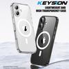 KEYSION Shockproof Transparent Case for MagSafe for iPhone 17 2025 HD Clear TPU+PC Magnetic Wireless Charging Phone Back Cover