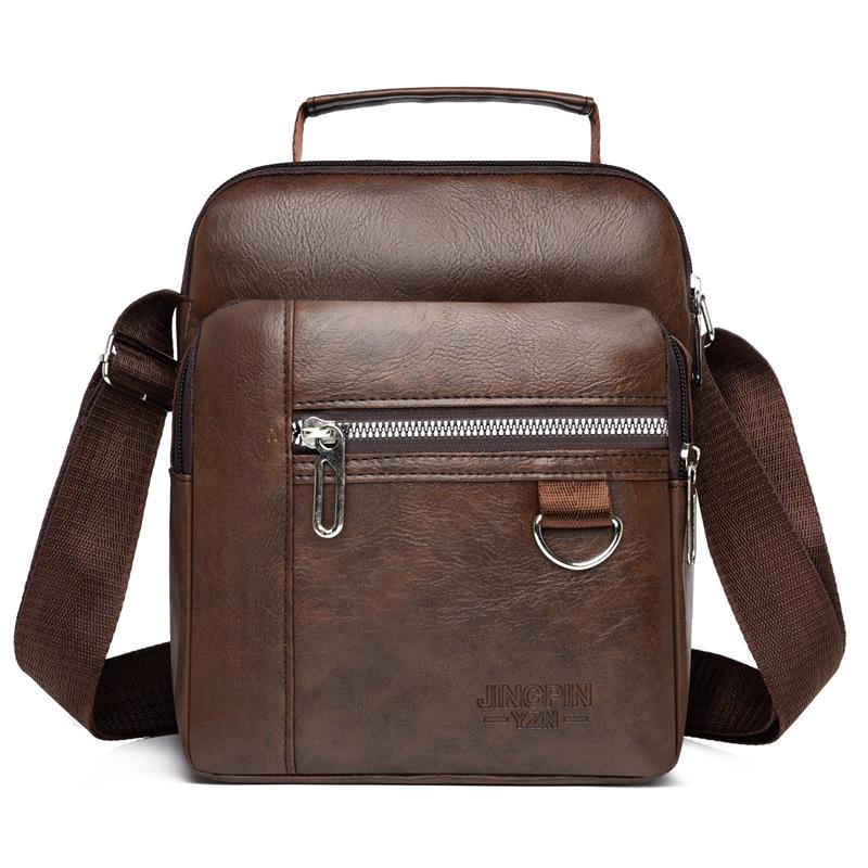 New men's simple casual and durable shoulder bag large capacity multi-pocket waterproof messenger bag