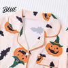 Matching Shorts Pajama Set Womens Halloween Pajamas Button Down 2 Piece Pjs Pumpkin Print Short Sleeve Sleepwear Sets