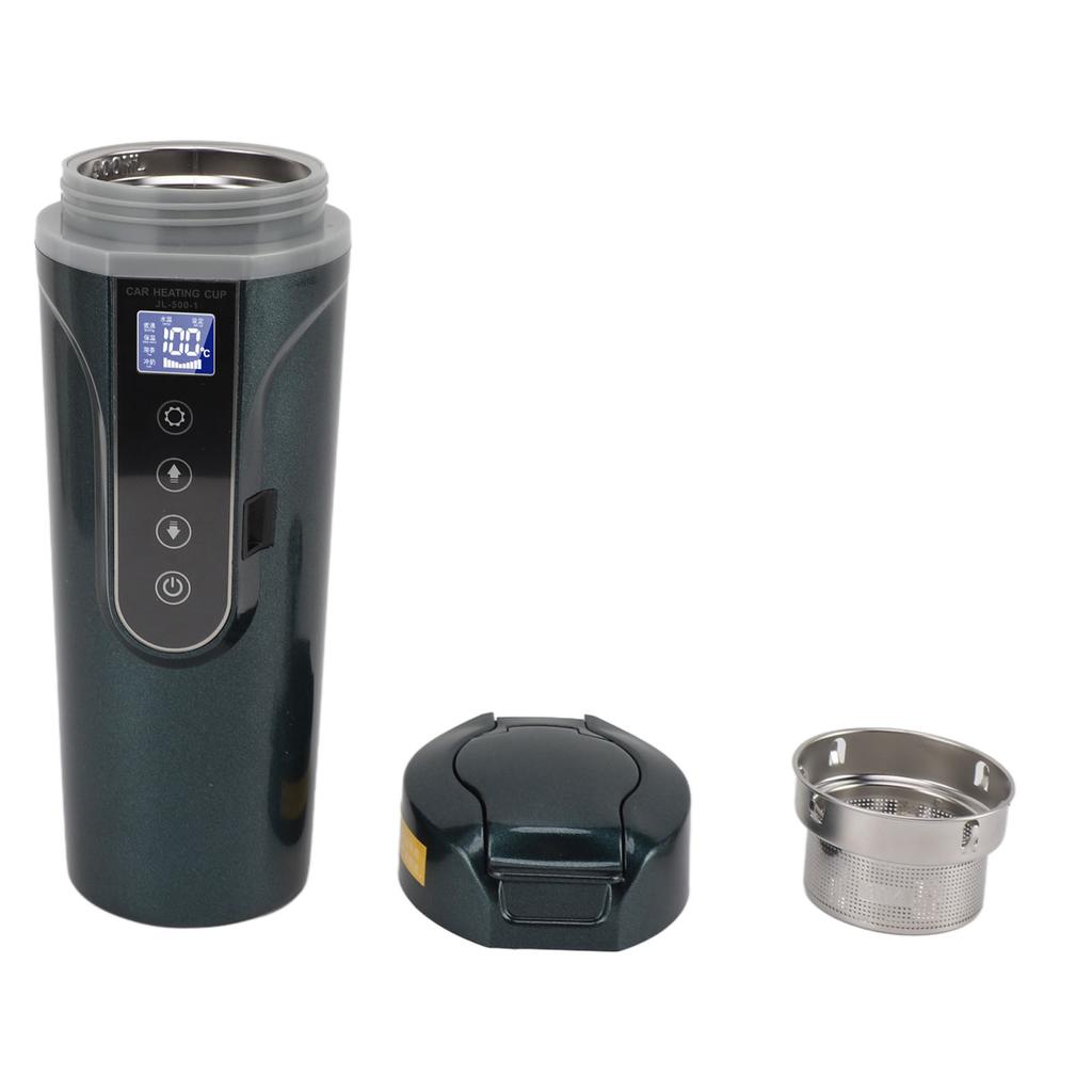 500ml Intelligent Screen Display Car Electric Kettle Car Electric Hot Water Mug Portable Car