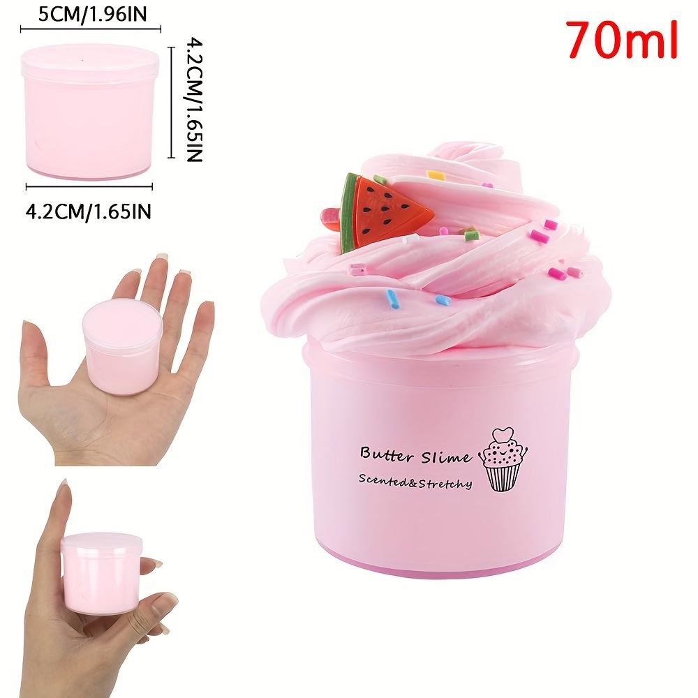 

70 мл набор пушистых масляных слизей с ароматными слаймами «сделай сам», ананас, фруктовые подвески, слизь, супер мягкие и нелипкие игрушки-подарок на день рождения