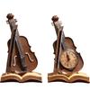 Vintage Violin Ornaments Musical Instrument Sculpture Creative Clock VIOLIN Decorative Figurines Home Decoration Accessories