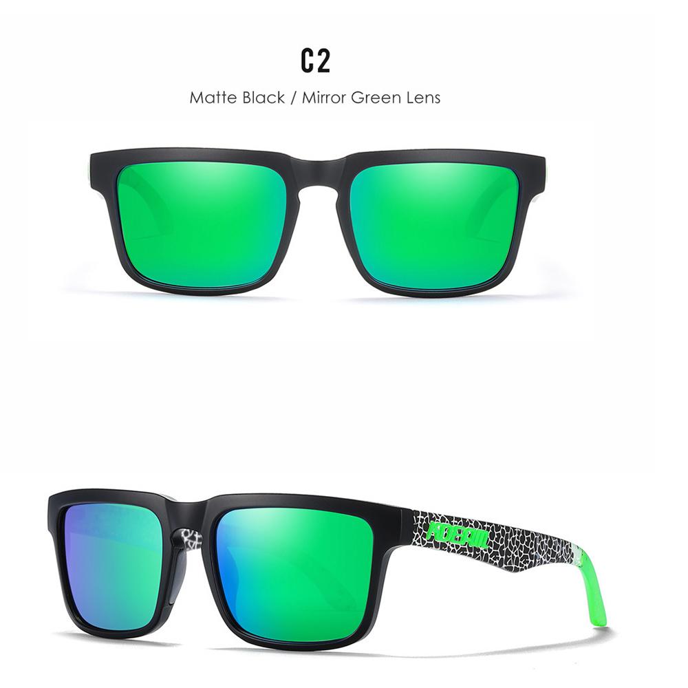 KDEAM Brand Men Square Polarized Sunglasses Colorful Design Cool Fashion Women Shades Summer Sun Glasses Mirrored Coating Lens