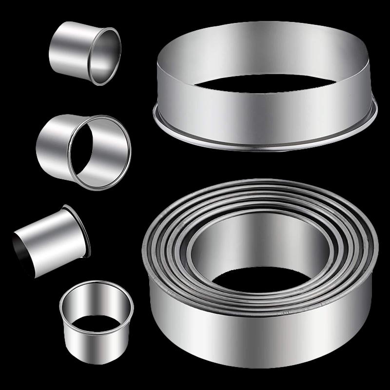 Stainless Steel 11-Piece Round Cookie and Mousse Cutter Set