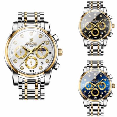 Men's Waterproof Luminous Running Alarm Clock Watch