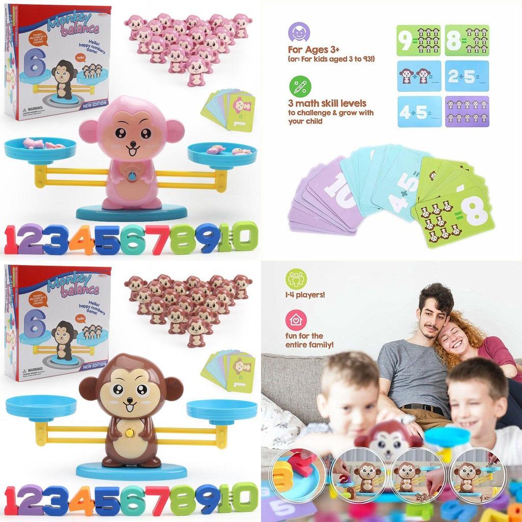 Lustiges Mathe-Zählspiel für Kinder Affen-Balance-Spielzeug-Set für Vorschulkinder