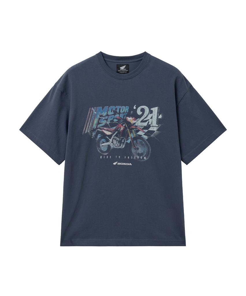PHYPS MOTORCYCLE Motor Sports Short Sleeve Blue