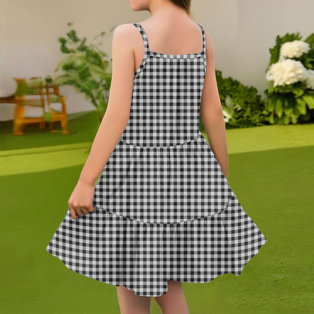 Children's Summer Casual Fashion Round Neck Sleeveless Dress