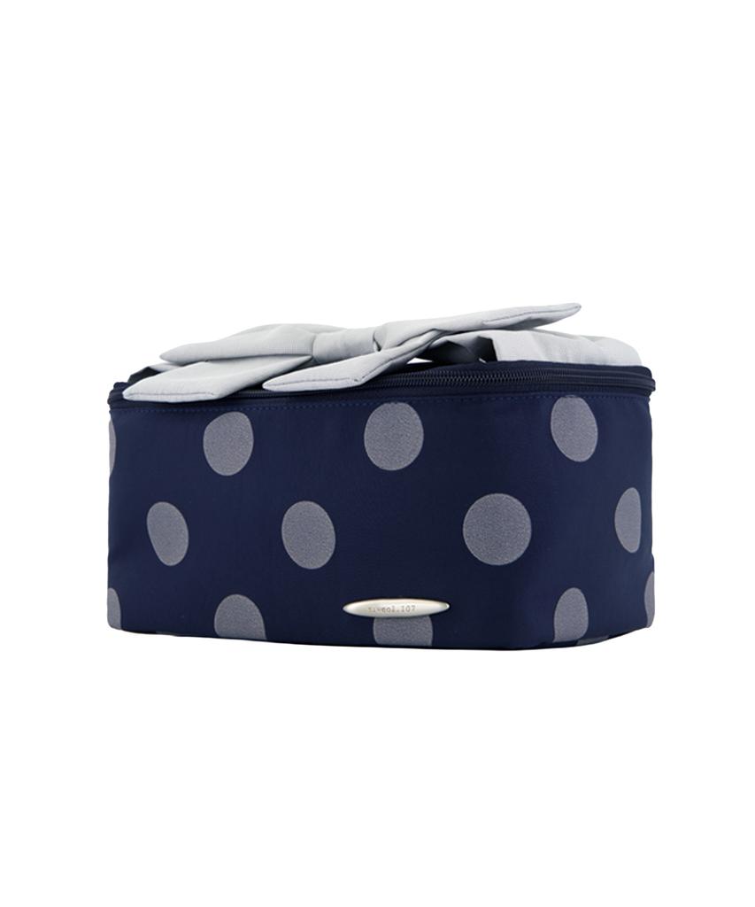 Siwl107 [Large Capacity] Dotty Pouch (Navy)