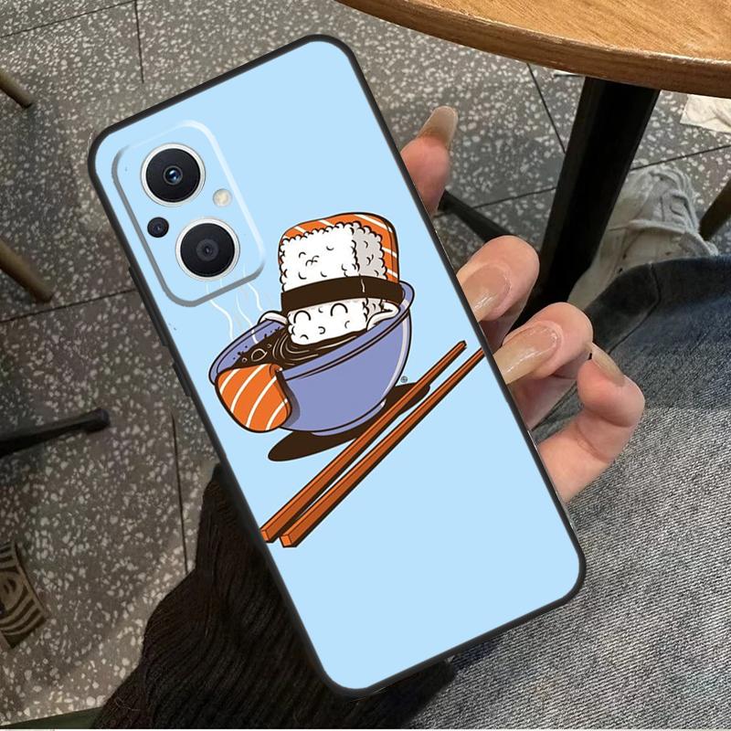 Kawaii Sushi Crowd For OPPO Reno 10 11 12 13 14 Pro 7 8 Lite 8T 11F 12F 13F 14F OPPO Find X8 X9 X5 X6 Pro Case