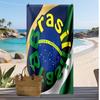 Asciugamano da Spiaggia con Stampa Calcio Brasiliano Asciugatura Rapida Super Assorbente Morbido Asciugamano da Bagno per Nuoto Spiaggia Viaggio Souvenir Regalo