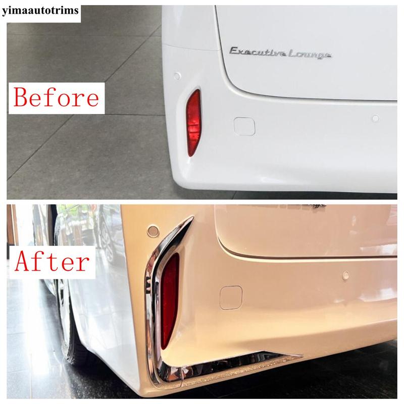 Outer Door Bowl / Rear Bumper Fog Light Lamp Eyebrow Cover Trim For Toyota Alphard Vellfire 40 Series 2024 ABS Accessories