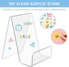 12 Pcs Clear Acrylic Book Display Stand,Clear Easel Tablet Holder for Displaying Books, Pictures, Notebooks, CDs, Artworks, etc