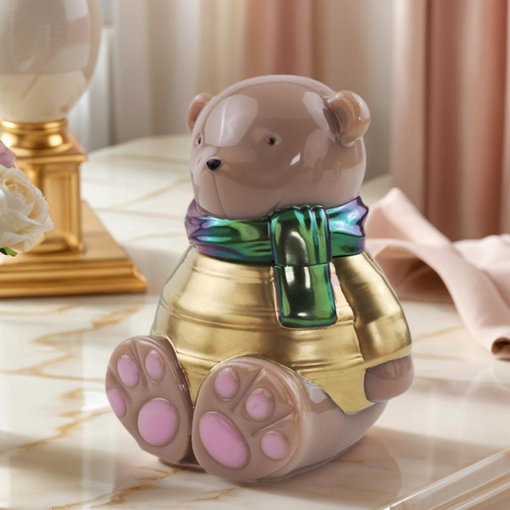 DIY Silicone Bear Storage Jar Mold Crystal Bear-Shaped Jewelry Storage Box Mold For Epoxy Resin Cement Plaster Crafting