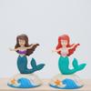 New Creative Summer Beach Mermaid Solar Toys Cartoon Cute Mermaid Swinging Dancing Car Decoration Ornaments Kids Solar Toys