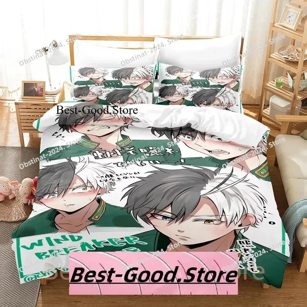 Kawai Hayato Suou Beding Set Single Twin Ful Quen King-Sized Dimensionsd Dimensions Bed Linen Set Adult People Kid Bedrom Duvetcover Sets 3D Anime Bed