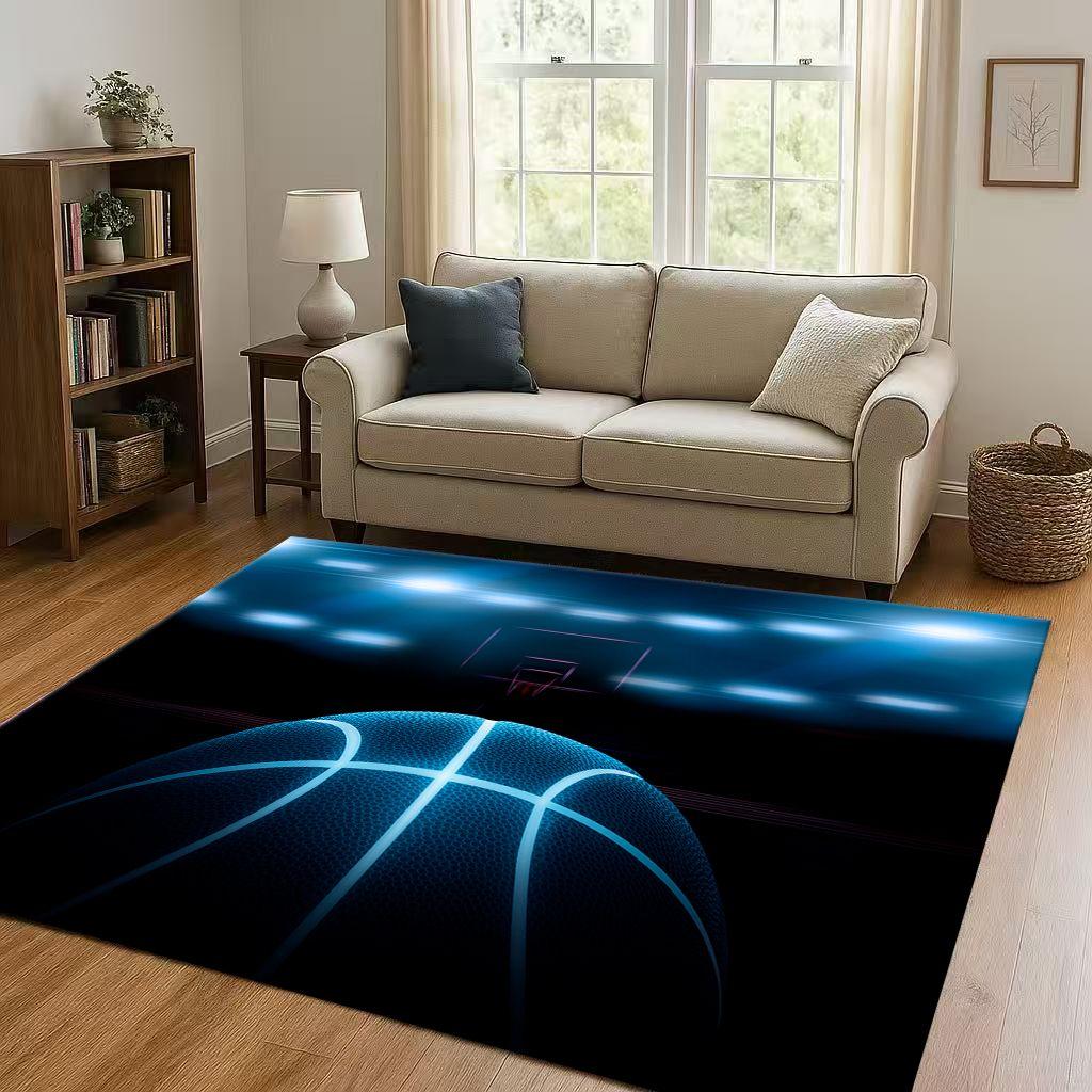27 Style Basketball Court Art Living Room Non Slip Area Rug Soft Carpet for Bedroom Playroom Sofa,Easy Clean Home Decor Doormat
