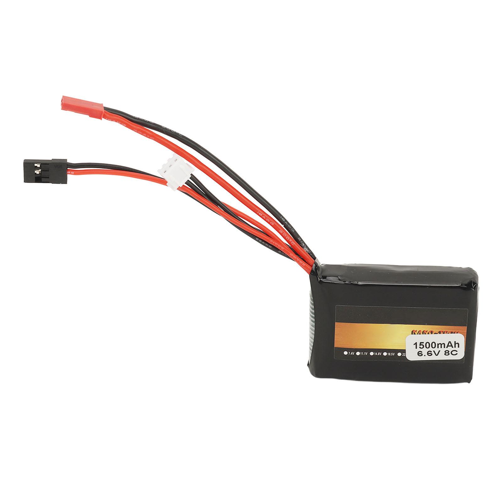 

6.6V 1500mAh 8C Lithium Battery Replacement for Futaba 4PX 14SG 4PV 4PLS 3PV Remote Control
