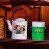 Miniature Dollhouse Chinese Nostalgic Scene Table Warm Kettle Miniature Food Toy Model Ornament For Doll Accessories