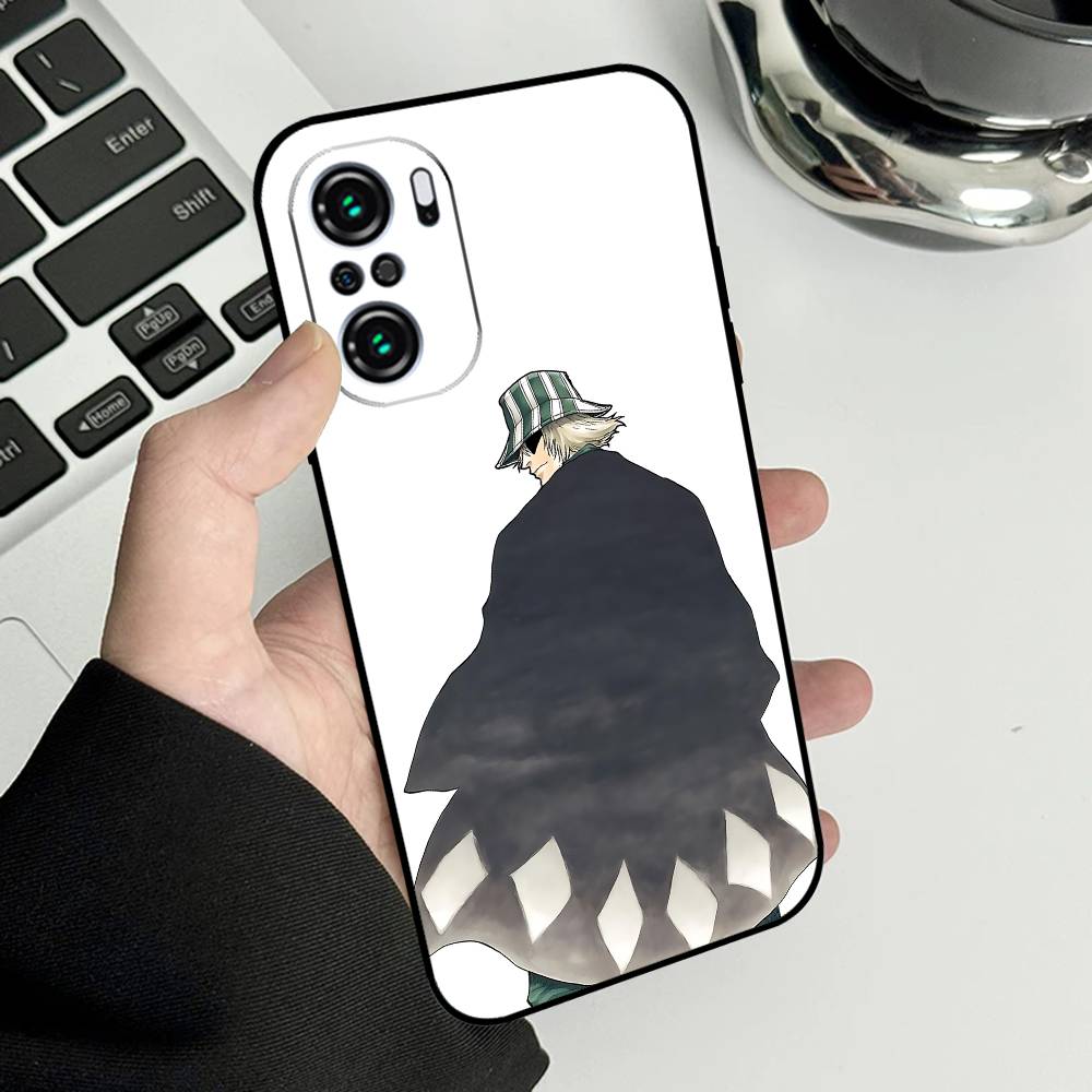 L-Kisuke Urahara Bleach Anime Phone Case Black Phone Case For Xiaomi 11 12 Redmi Note 11 5G 8T 9A 9 10T Note8Pro Note9 12S Ultra