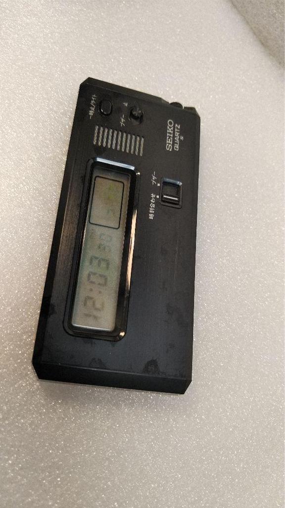[USED] Out of print, working condition watch, pocket alarm, black, Seiko, Showa retro, rare