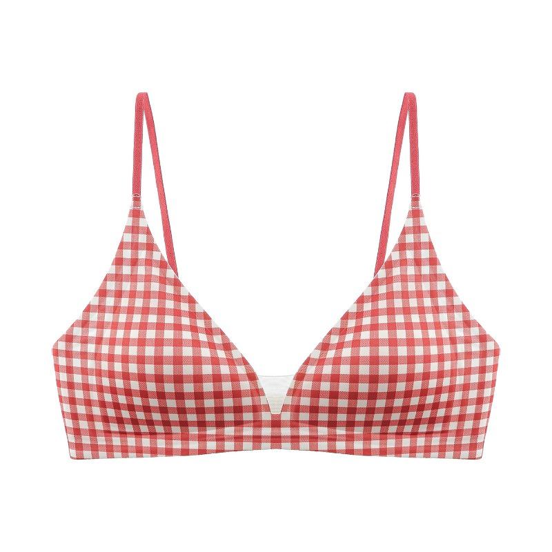 Women Invisible Seamless French Deep V Triangle Wireless Thin Strap Push Up Bra For Small Breast