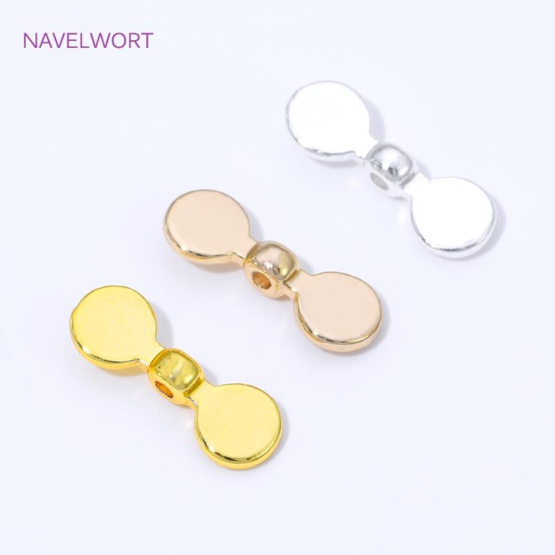 18K Gold Plated Brass Spacer Beads,Spacer Bar For Jewelry Making,Beads Separator,DIY Bracelet Making Supplies,Necklace Findings
