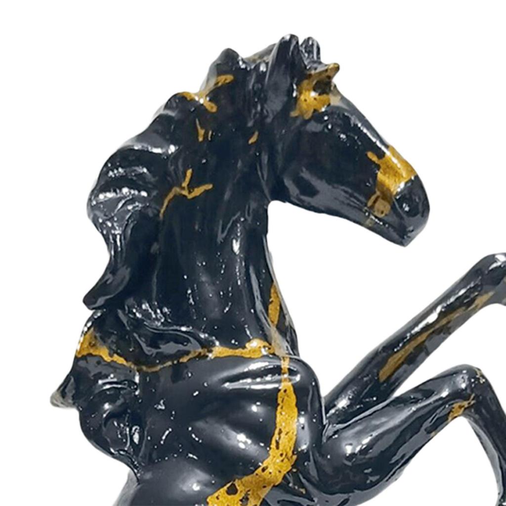 Rzeźba Konia Nowoczesna Żywica Kolekcjonerska Statuetka Zwierzęcia Ozdoba na Stół na Kominek Półkę na Książki Półkę w Salonie Dekoracja Domu