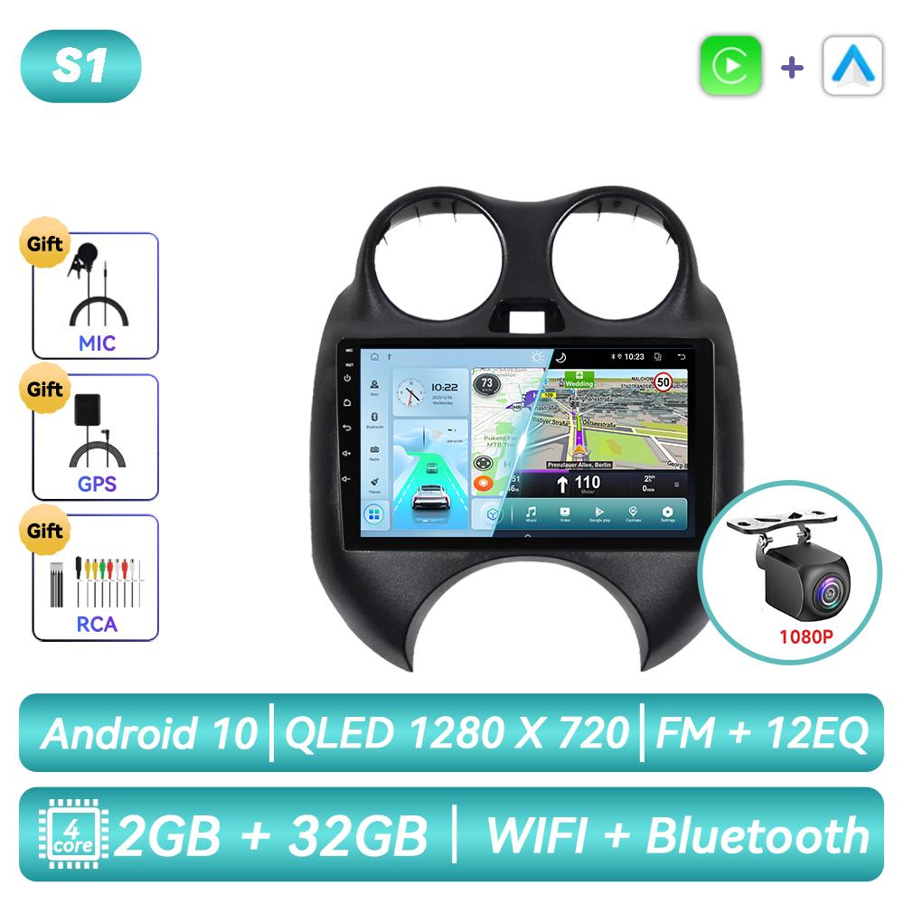 Per Nissan March MICRA 2010-2015 Autoradio Android Lettore Video Multimediale Navigazione GPS Carplay Schermo Touch Stereo Auto Sistemi Intelligenti