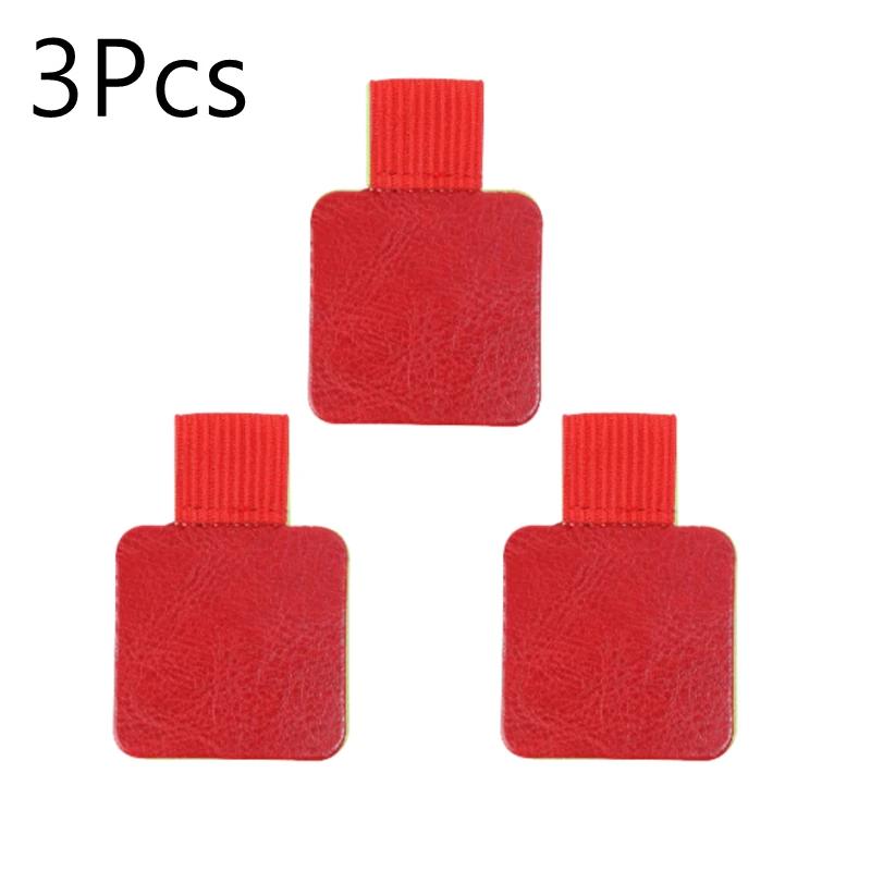 1-3 Pieces Self-adhesive Leather Pen Clip Portable Pen Case Elastic Ring Cover for Notebook Diary Clipboard Pen Holder