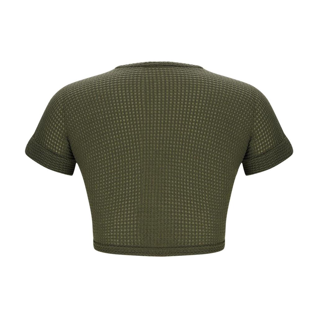 Women's Casual Fashion  Round Neck Short Sleeve T-shirt Top