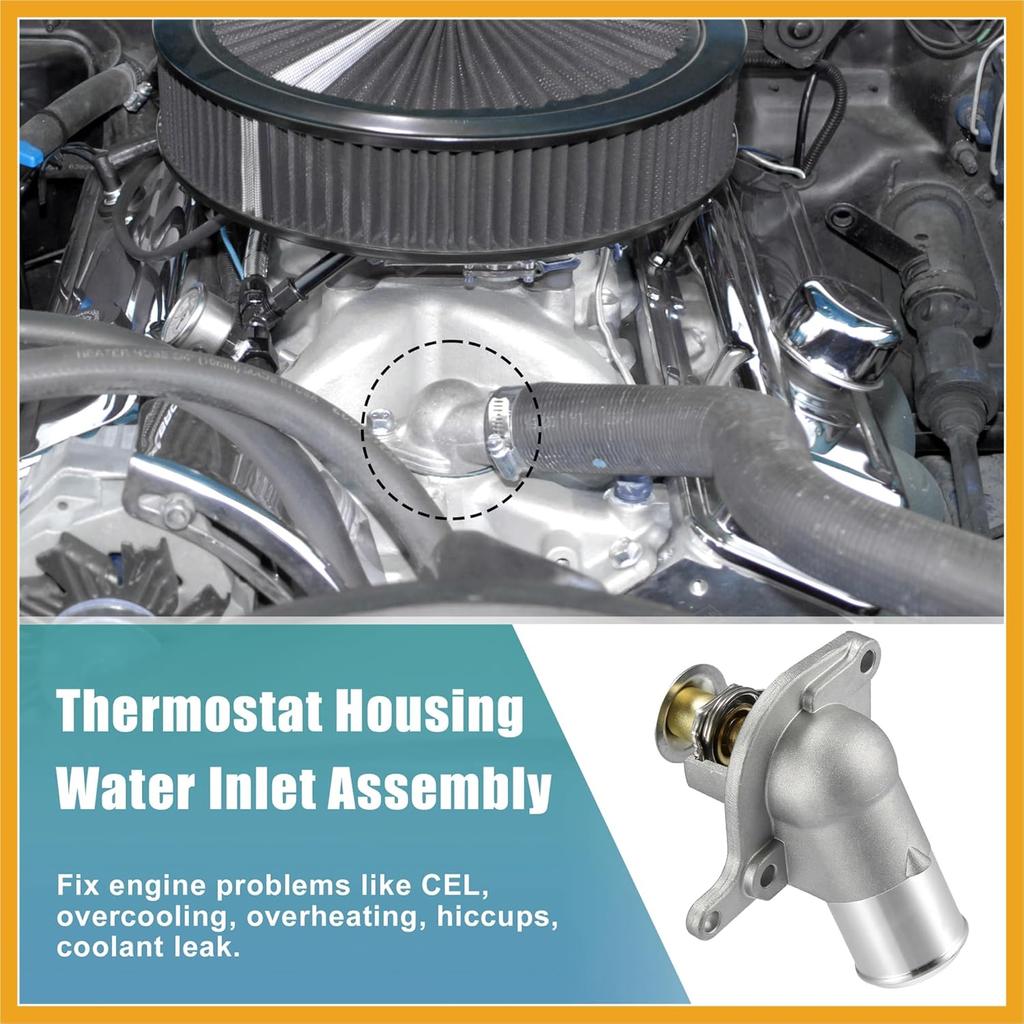 Kühlmittelthermostatgehäuse Wassereinlassbaugruppe 15-11057 12600172 15-10412 für Chevy Silverado Suburban für Cadillac Escalade für GMC Sierra