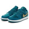 Air Jordan 1 Low SE Velluto GS Geode Teal Velluto Scarpe da Ginnastica per Bambini Oro Metallico FB9896-300