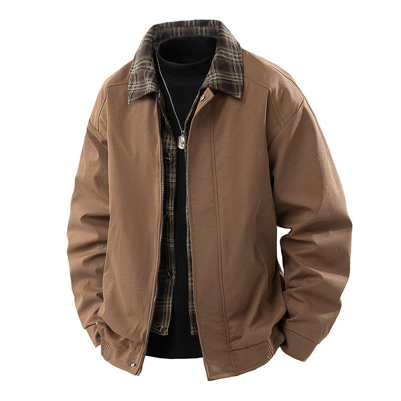 Fake Two-piece Jacket Men's Lapel Spring Suit New Men's Slim American Retro Youth Jacket Plus Size