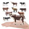 PVC Bauernhof Kuh Langhorn Bulle Gelbes Vieh Modell Für Kinder Lernspielzeug Und Heimdekoration