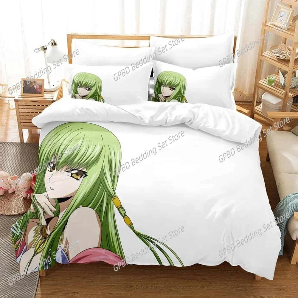 3d Print Anime Code Geass Bedding Set Bedroom Soft Modern Bedspreads Comefortable Kids Duvet Cover Quilt Cover And Pillowcase