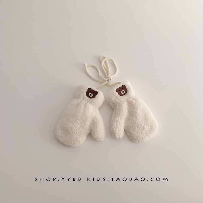 Ins coreeană drăguț ursuleț pentru bebeluși eșarfă mănuși pentru copii toamna și iarna băieți și fete eșarfă caldă pentru gât plus catifea pentru gât