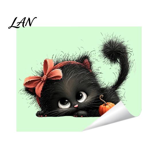 Halloween Atmosphere Room Decor Glow in The Dark Switch Outlet Stickers, Cute Black Cat Witch Theme Wall Decals Pumpkin Skull Decals, Waterproof