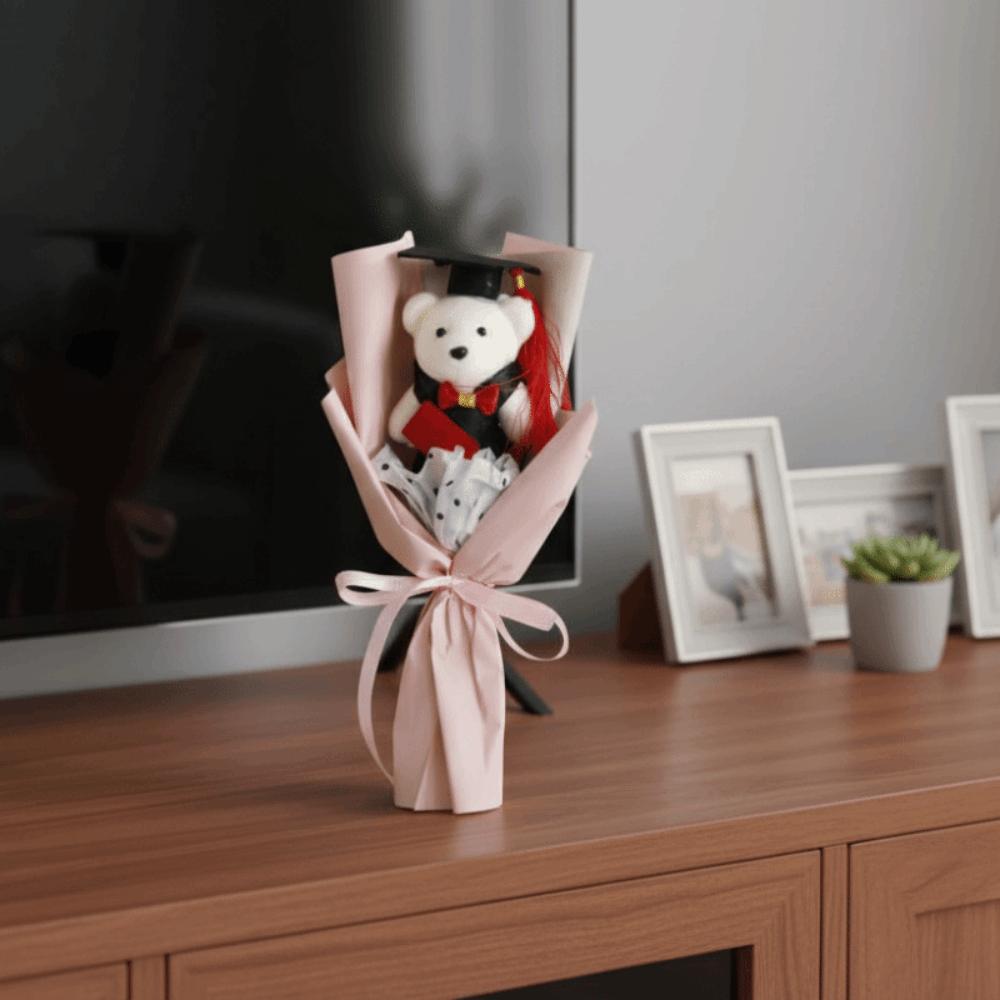 Plush Animal Graduation Bear Plush Toy Cartoon Simulated Bear Doll Bouquet  Girl Birthday Gift