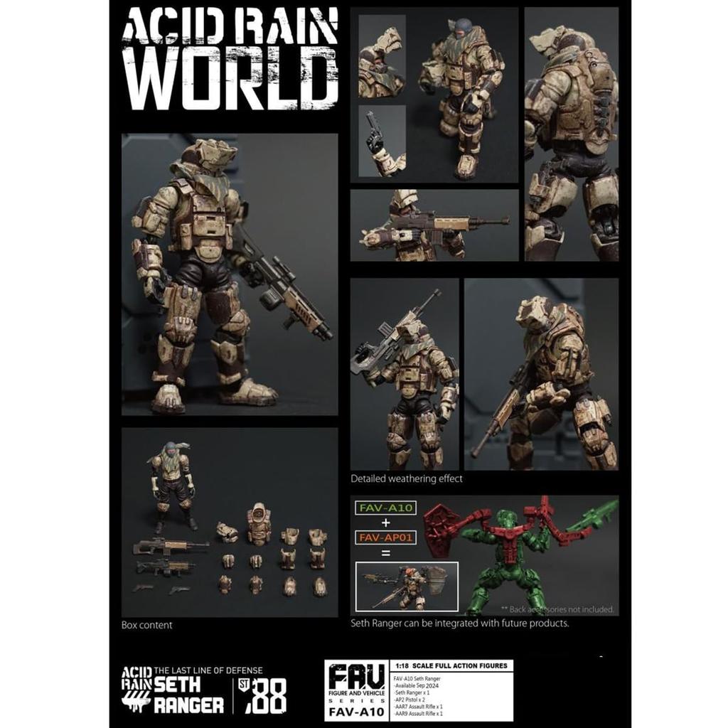 HiPlay TOY ALLIANCE Scale ACID RAIN Seth Ranger Action Painted and Finished 1/18 FAV-A10 Figure,