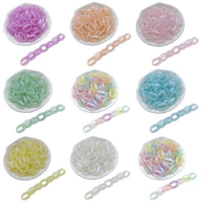 Beads Creative for Bracelet Necklace Making 20Pcs Loose Beads Fashion Fluorescent Chain Loose Beads DIY Jewelry Accessories Acrylic  Accessories