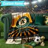 Custom Name Blanket Athletics Oakland Emblem Blanket Bedding Blanket for Travel, Camping, Living Rooms, Offices, Sofas, Fan Christmas gift