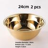 Stainless Steel Basin tureen Thickened Kitchen Bath Household Vegetable Wash gold golden Mixing Bowl Mixed salad Big soup bowl