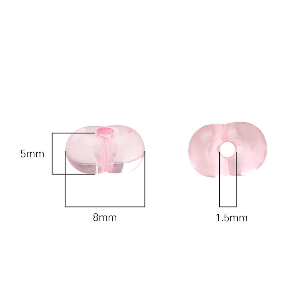 83Pcs Acrylic Translucent Peanut Beads For DIY Necklace Bracelet Earrings Jewelry Making Craft Accessories