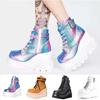 Fashion Botas Women Motorcycle Winter Buckle Ankel Boots Women Punk Female Platform Boots Wedges High Heels PU Women Boots Botas Mujer