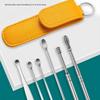 Six-piece Set of Portable Ear Picks Adult Household Ear Cleaning ToolsStainless Steel Spiral Ear Picks Set
