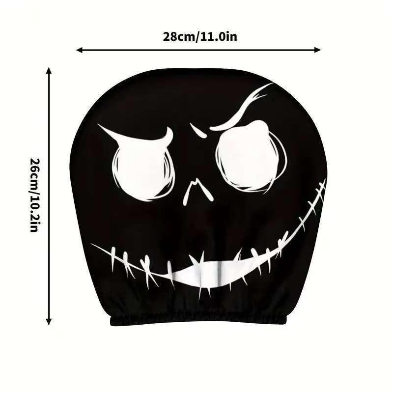 2PCS Funny Cartoon car headrest Cover, Cute Funny Eyes, Suitable for Halloween, Christmas car Universal Elastic Models Funny Decoration