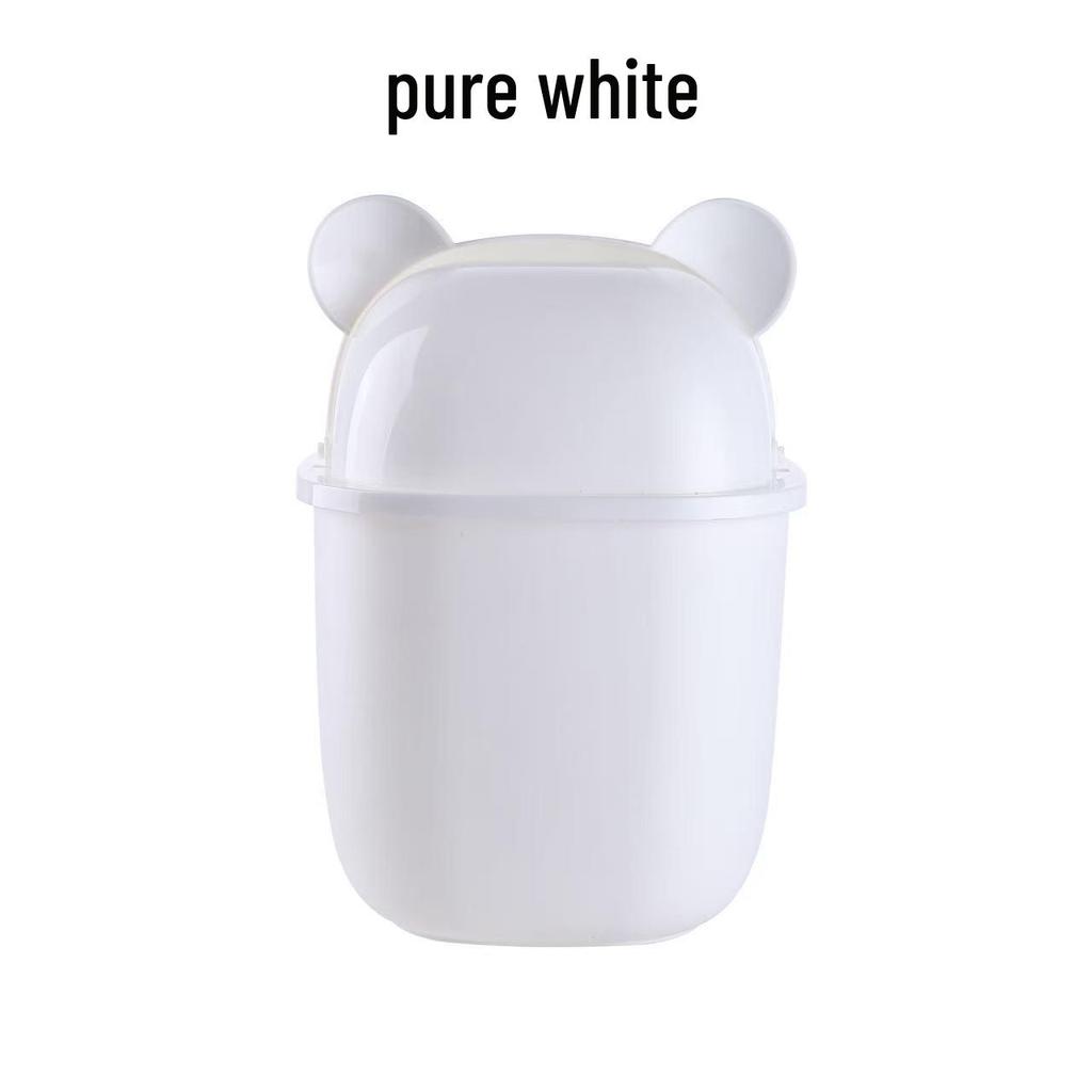 Cute Bear-Shaped Desktop Trash Bin for Office or Home Use