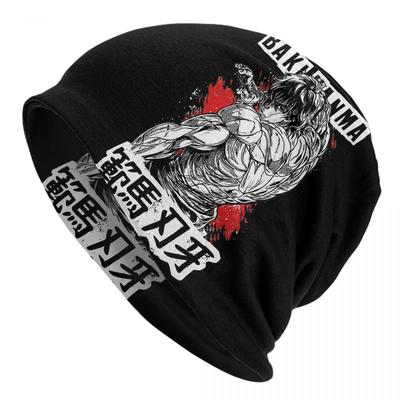 Japanese Anime Manga Baki Hanma Skullies Beanies Hats Cool Unisex Street Caps Warm Dual-use Bonnet Knitting Hats