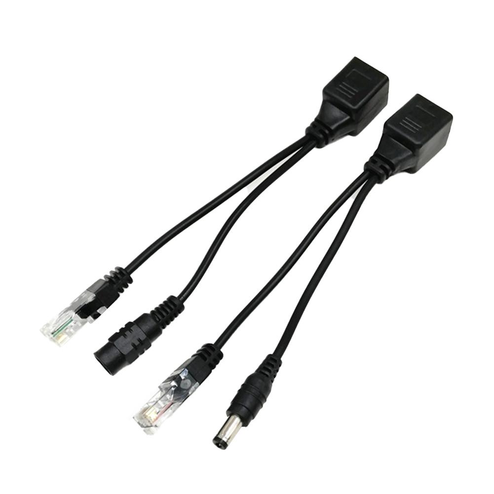 

Кабель POE Пасивне живлення через Ethernet Кабель-адаптер POE Splitter RJ45 Інжектор Модуль живлення 5 В 12 В для IP Camea 1pair чорний